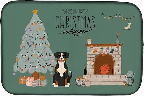 Miniatura 169 de Caroline's Treasures CK7824DDM - Tapete absorbente para secado de platos con diseño de bulldog inglés, rojo y blanco, para encimera de cocina, 14 x