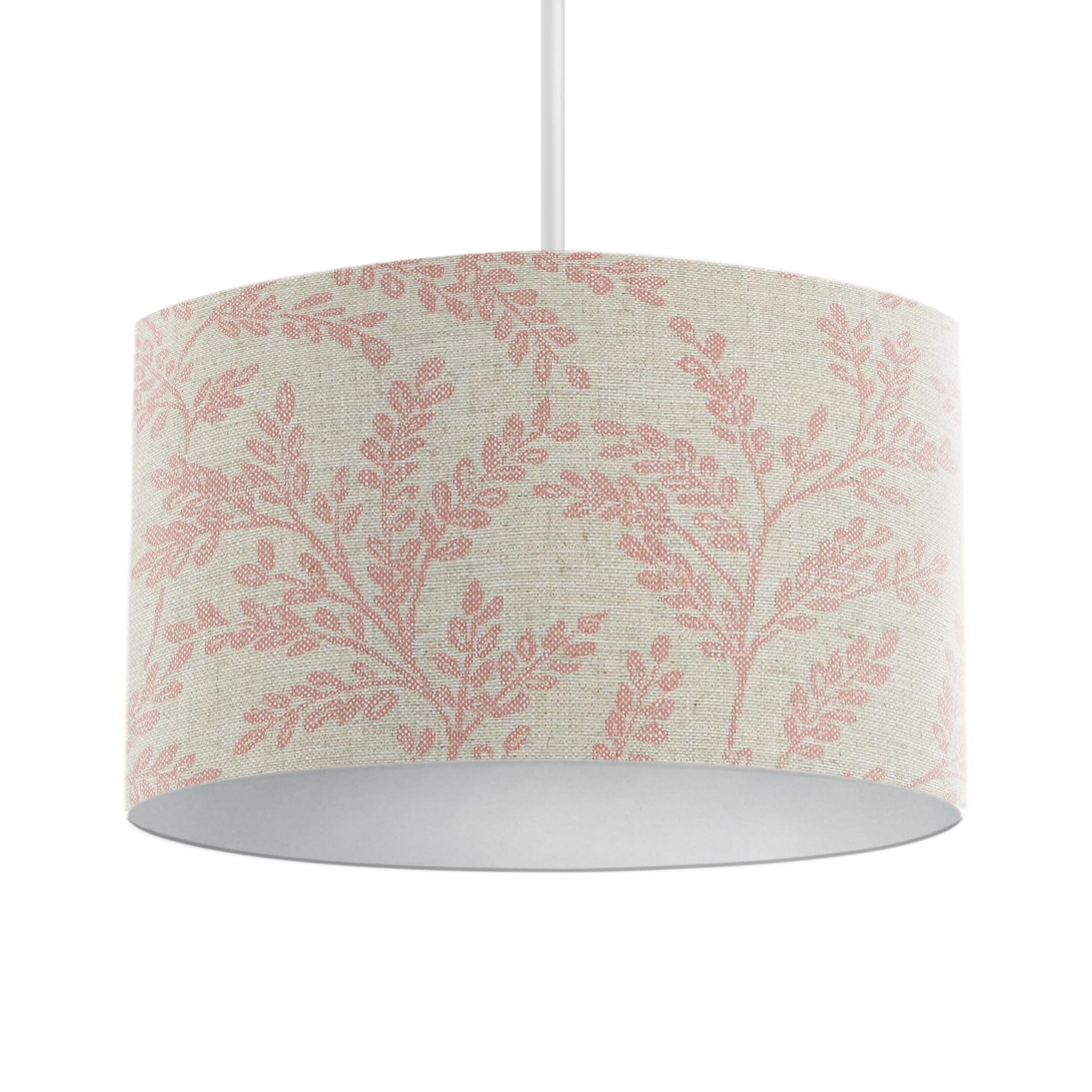 Harrison Cropper Ferndown Drum Lampshade (Blush Pink, 20cm Ceiling Pendant)
