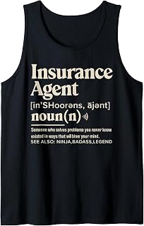 Insurance Agent Occupation Insurer Job Profession Tank Top