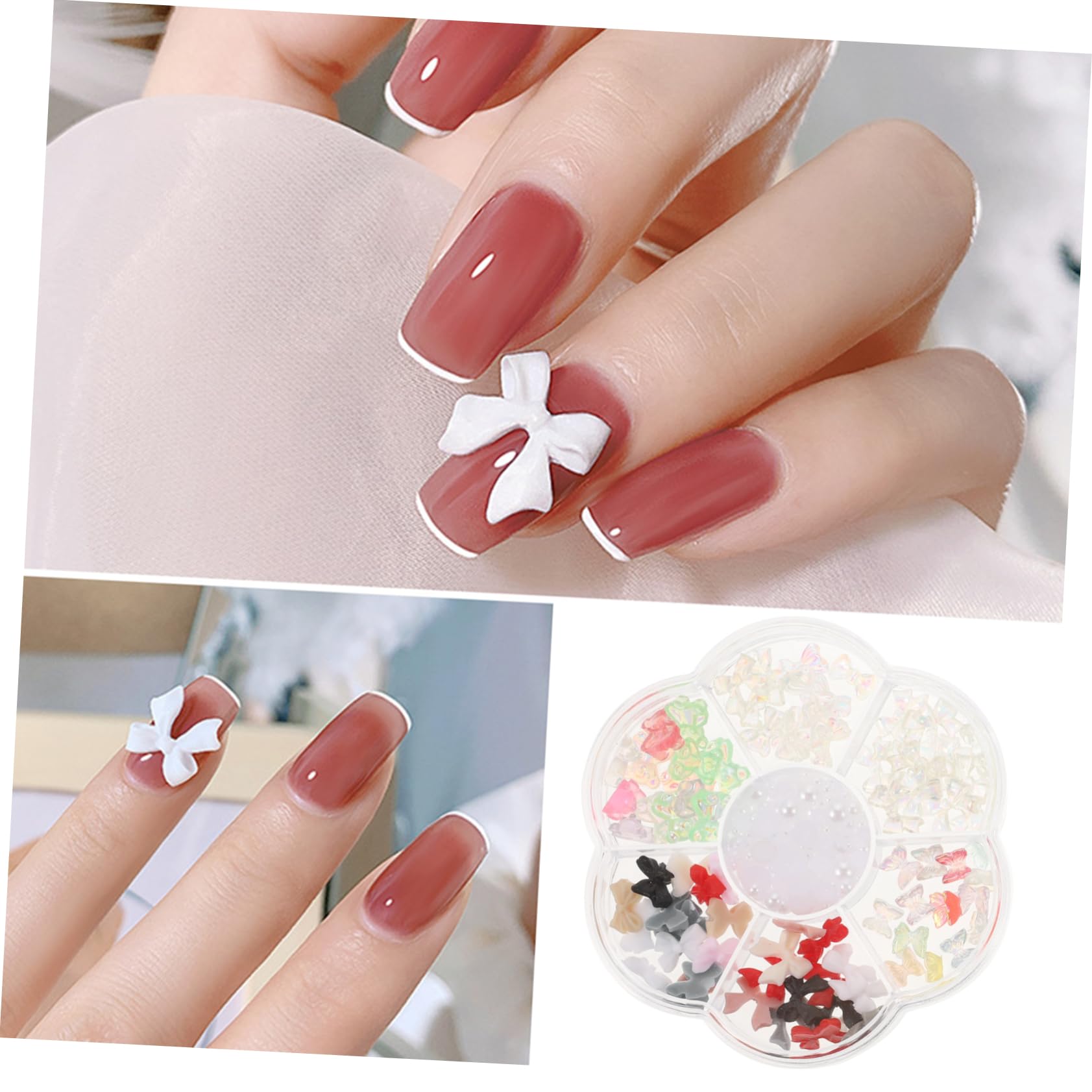 5 Set Decorazioni Per Unghie Ciondoli Per Manicure Accessori Nail Art Per Unghie Eleganti E Creative 2 Scatole*5