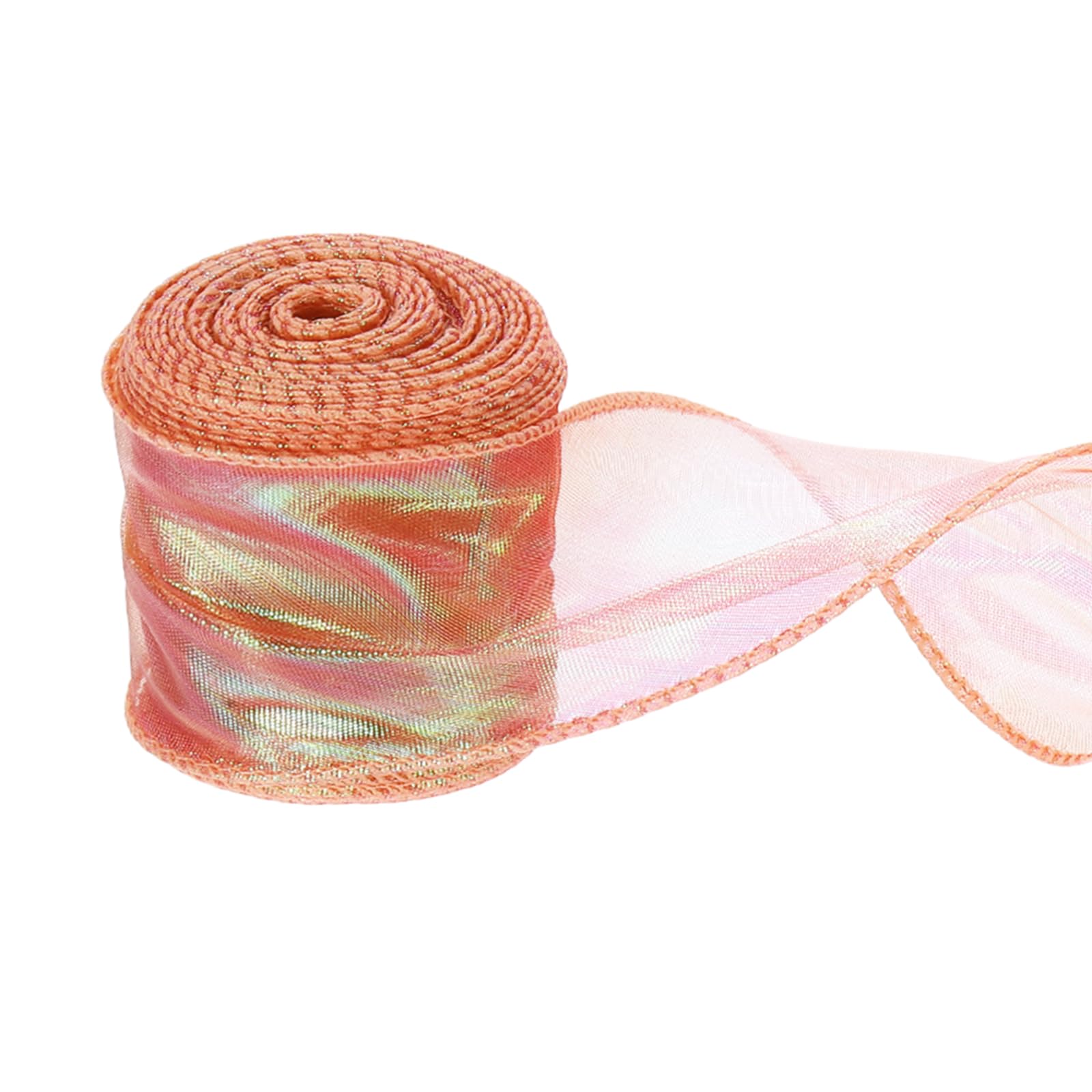 PATIKIL 60mm Wide Wired Chiffon Ribbon, 9.1m Sheer Wired Organza Ribbon Fishtail Yarn Gift Ribbons for Crafts Gift Wrapping Floral Bouquet,Cherry Red