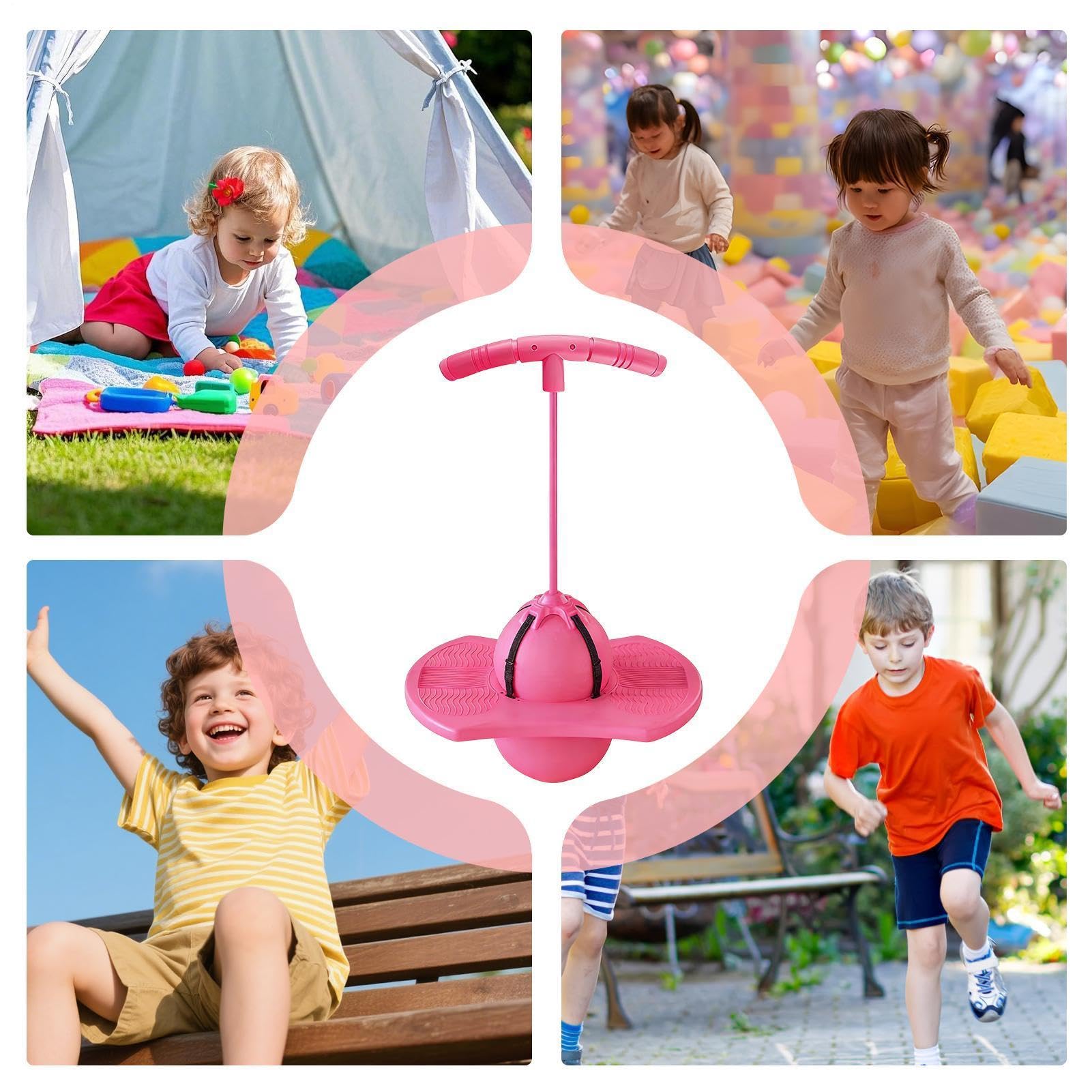 Genérico Juguete Saltarín Antideslizante y Elástica Divertida | Accesorios de Ejercicio con Pelota Saltarina para Niños para Casa Colegio Parque Viaje Deportes Camping Cumpleaños
