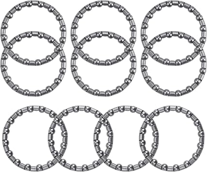 10 PCS 1 1/8 Precision Headset Caged Ball Bearing With 16 Balls - Bottom Bracket Silver Race Cycling Steering Bearings for MTB and Road Bike