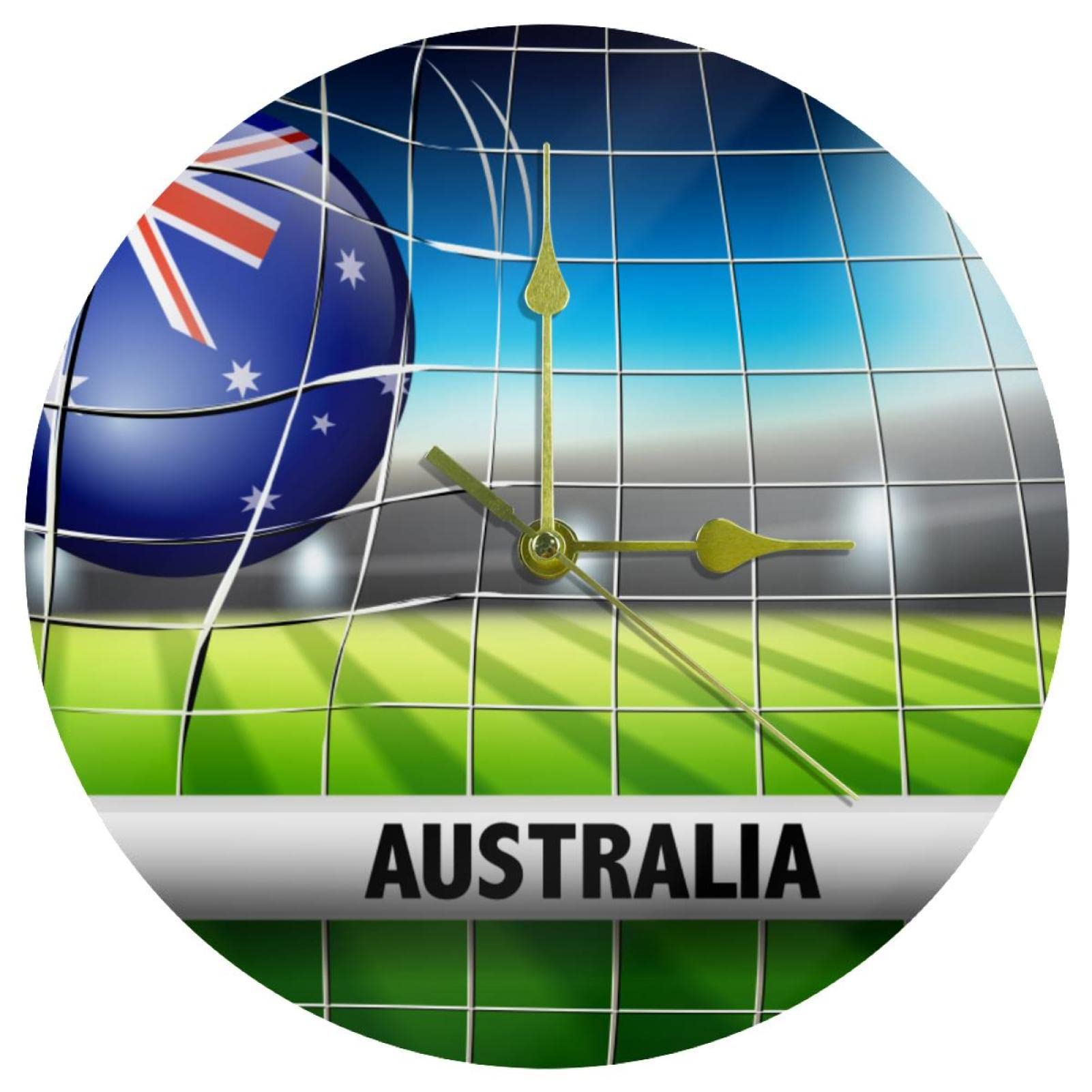Horloge murale football australien en acrylique design moderne chic