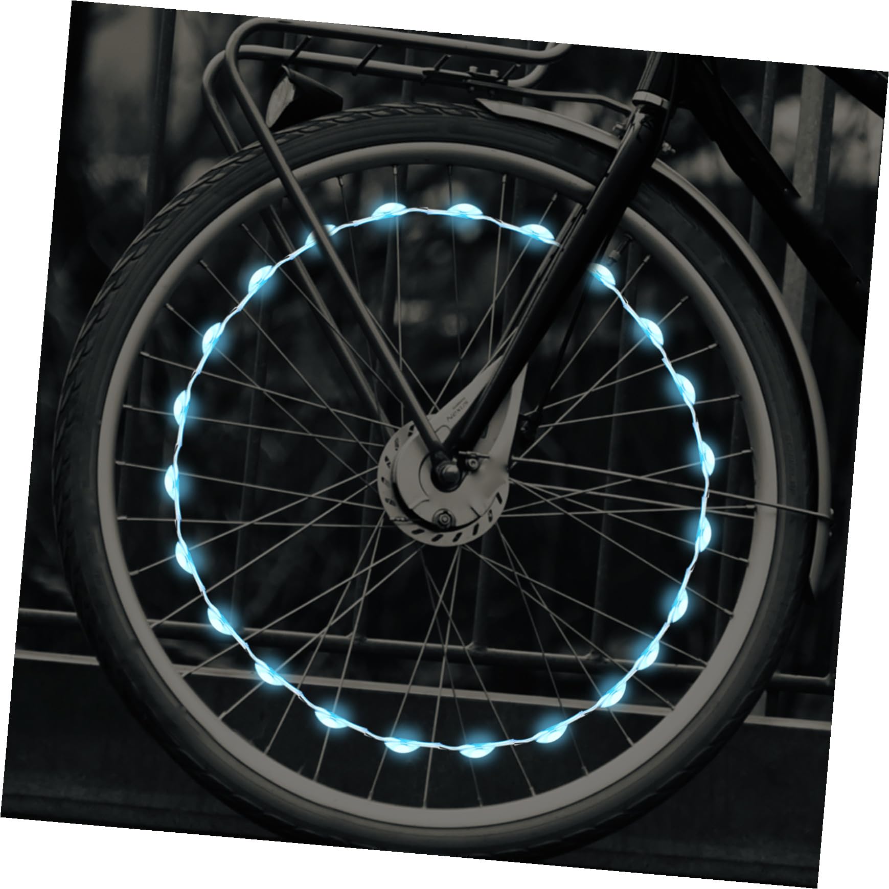 HANABASS Decorative per Ruote Bici LED Impermeabili e Ricaricabili USB Illuminazione Notturna per Biciclette per Festival