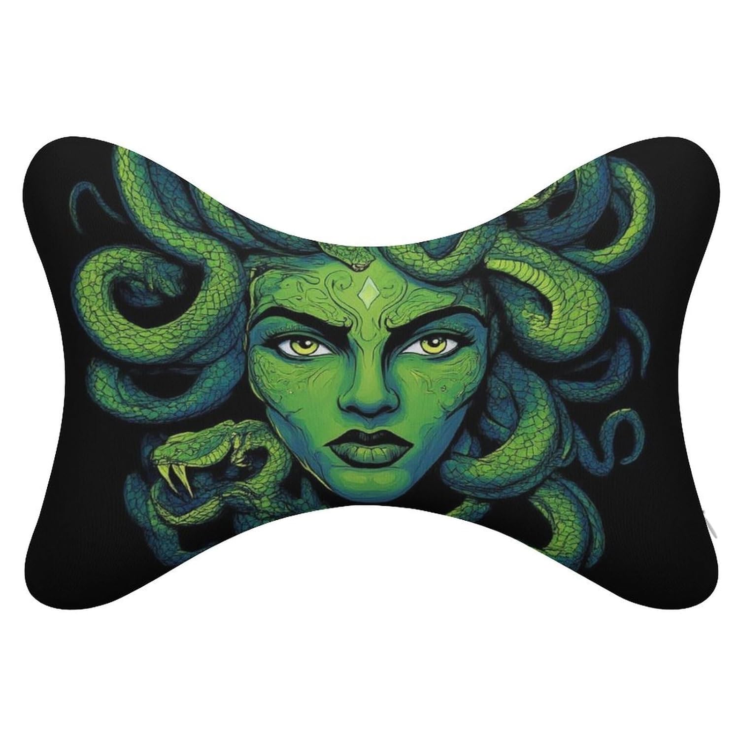 Fashion Airplane Travel Memory Foam Pillow Cervical Automobile Bone Pillow Car Decor Women Snake Medusa in Ancient Greek