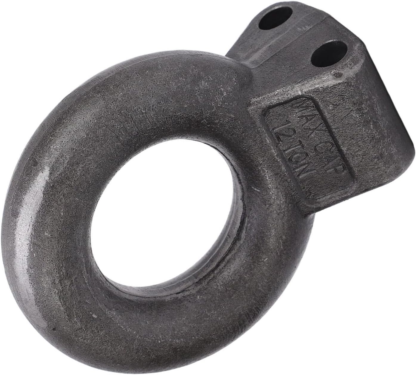 Pintle Hitch Lunette Ring, 3 Inch Inner Diameter 12 Ton 25000 Lbs MGTW Adjustable Heavy Duty Tow Eye Ensuring Level Towing, Pintle Hook with Secure Connection for Various Towing