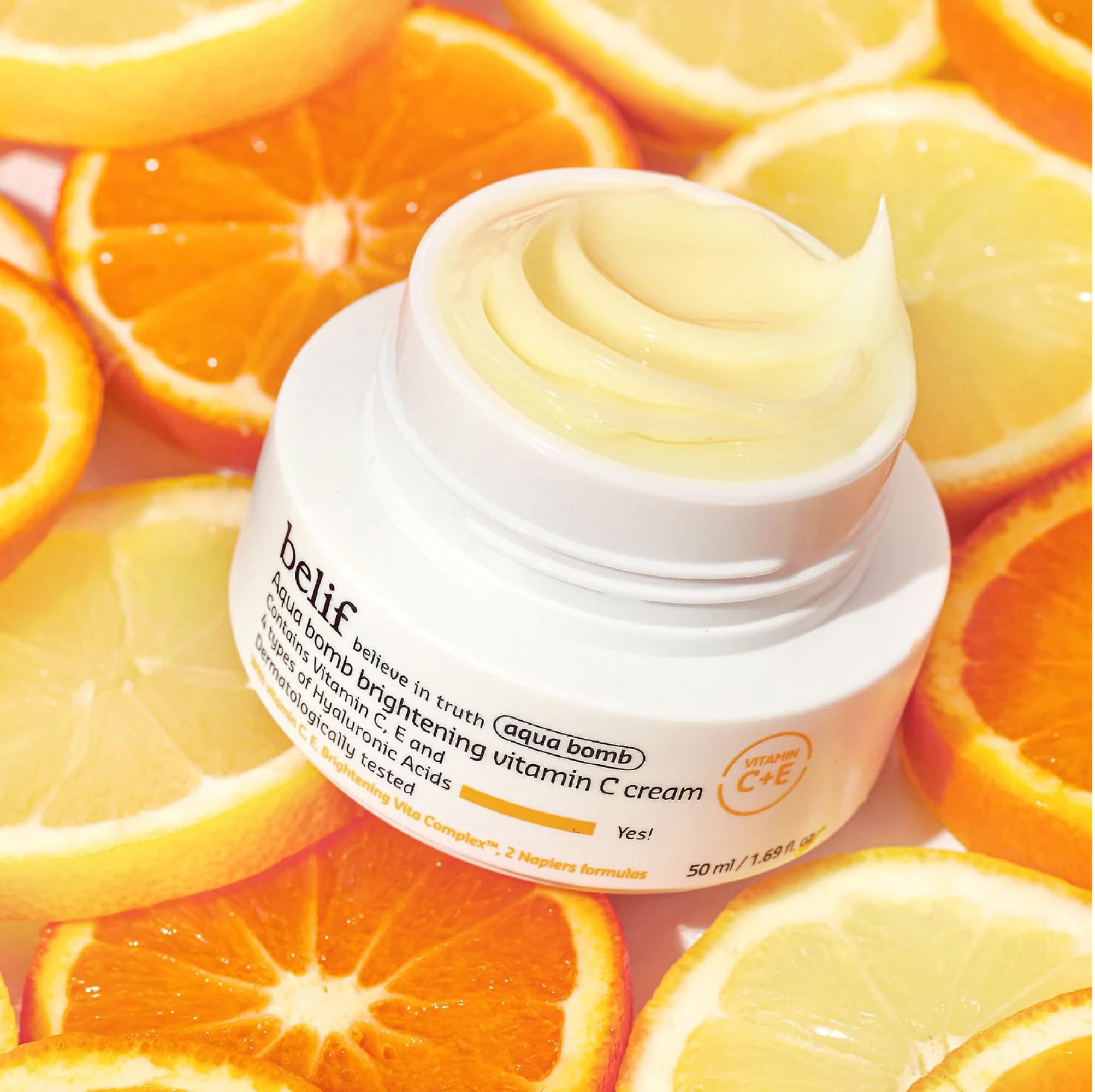 belif Aqua Bomb Vitamin C Face Cream Moisturizer with Hyaluronic Acid