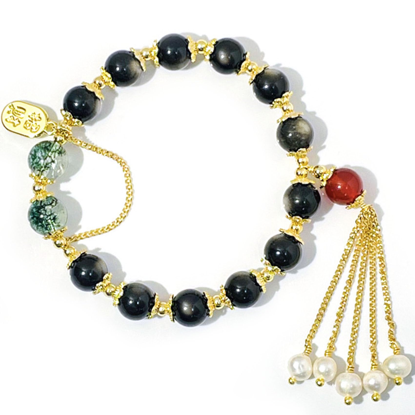 Bracelet de jade 8mm pierres précieuses cristal chakra pour la chance