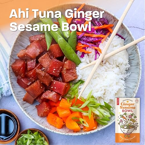 Miniatura 5 de Riega Condimento de jengibre y sésamo, mezcla de especias asiáticas perfecta para arroz con sésamo, jengibre o ensaladeras, 1.06 onzas (paquete de 8)