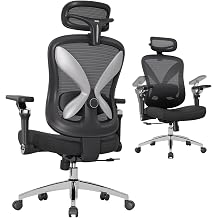amseatec Ergonomic Mesh Office Chair,5D Flip-Up Arms,3D Lumbar Support