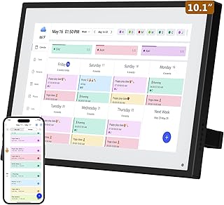 Smart Digital Calendar, 10.1" HD Smart Touch Screen Home Interactive Electron Calender WiFi Planner,Meal Schedule, Duty Chart,Achievement Rewards- Built-in Digital Photo Frame Function