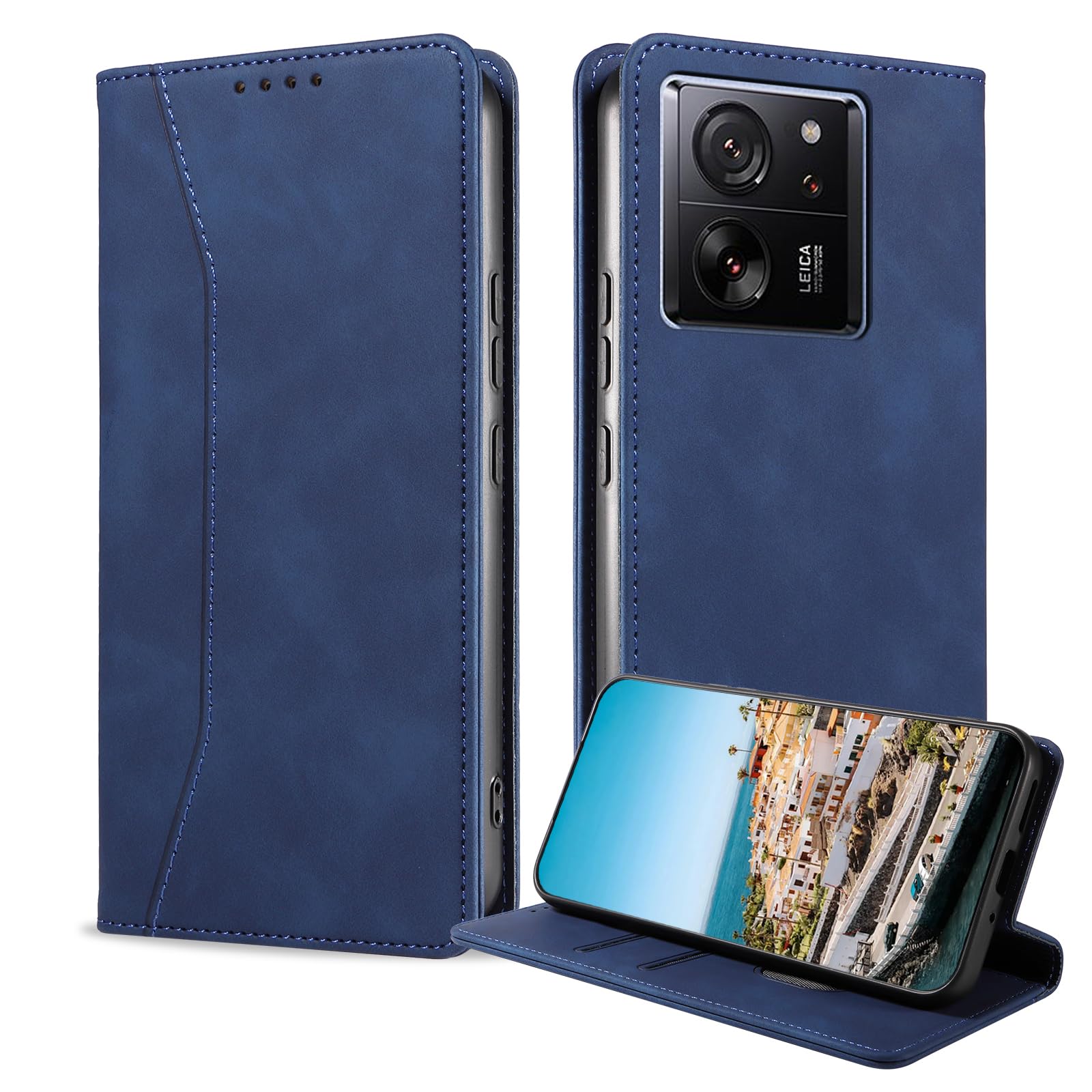 Leder-Flip-Hülle Für Xiaomi 13T / 13T Pro – Mit Magnetverschluss, Kartenfächern & Standfunktion