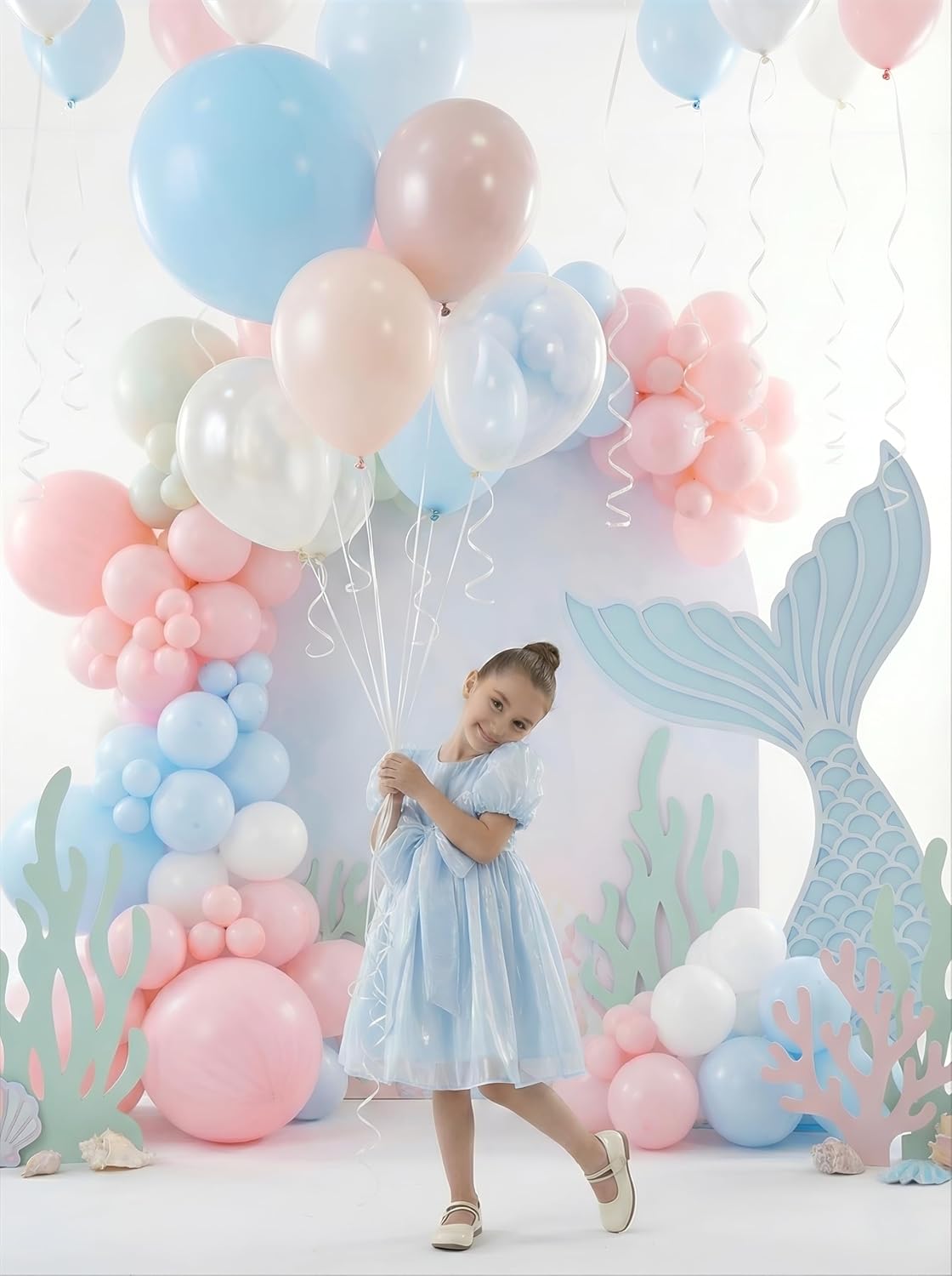 2Bunnies Girls Glossy Organza Shimmer Tulle Tutu Twirly Babydoll Flare Ball Gown Princess Flower Girl Dress - Image 3