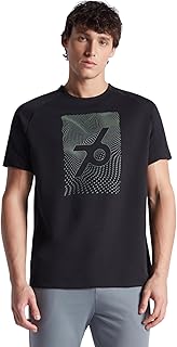 Jockey MV02 Men's Super Combed Cotton Blend Graphic Printed Round Neck Half Sleeve T-Shirt with Stay Fresh Treatment_Black_M Price In India