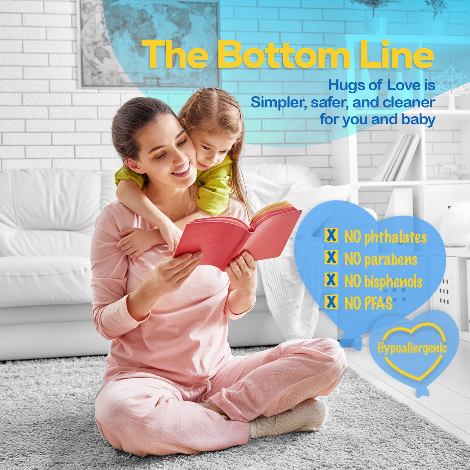 Dynarex Hugs-of-Love Diapers Size 6 (35+ lb) Baby Diapers - High Absorbency, Leak Protection, Soft Comfort, 128 Diapers per Case