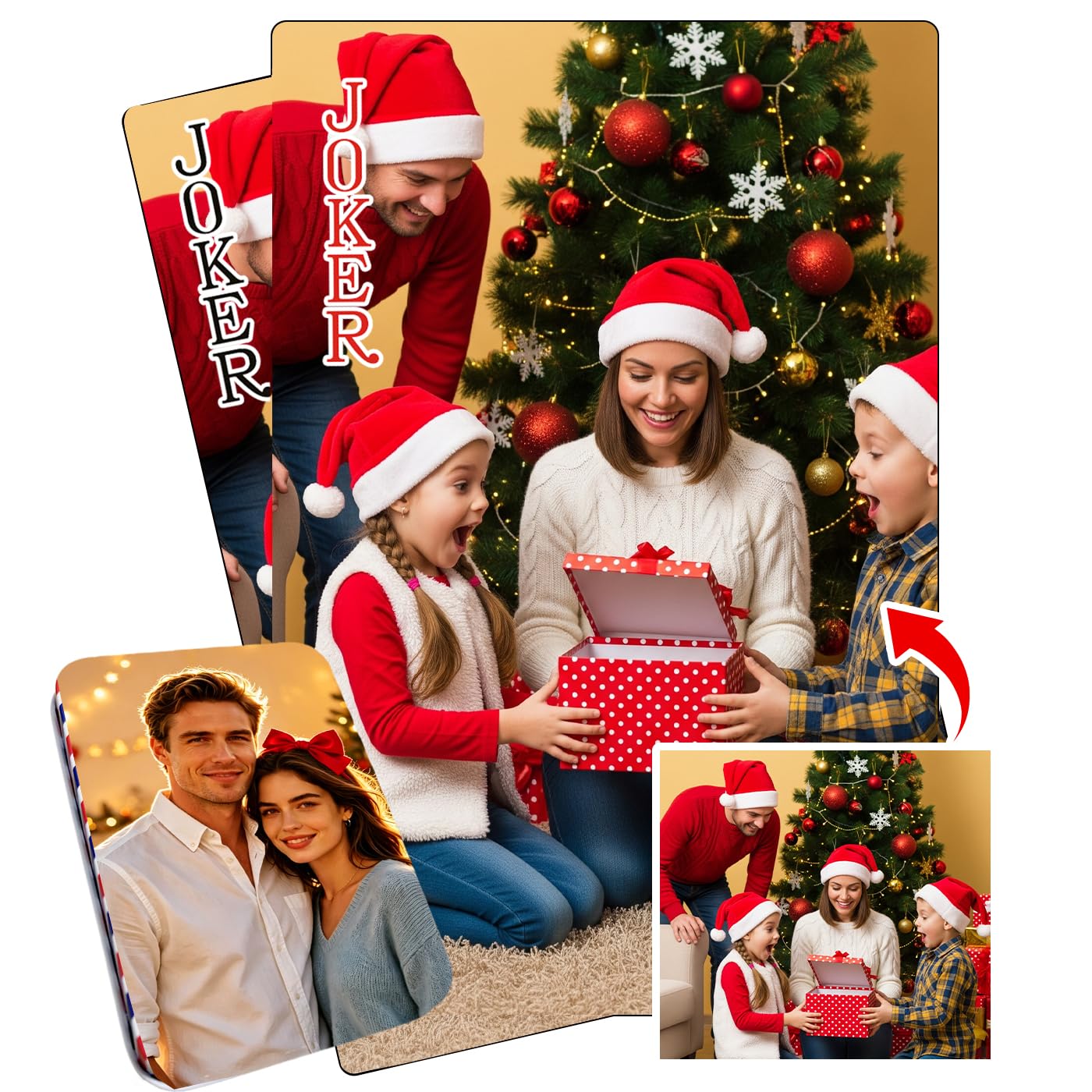 PRIVATEDIY Custom Playing Cards,Personalized Playing Cards with 16 Photos
