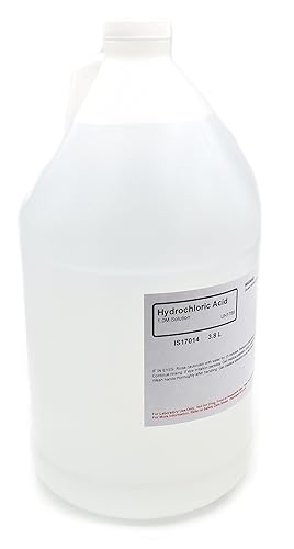 ALDON Innovating Science - Solución de ácido clorhídrico, 1.0M, 3.8L, grado de laboratorio, reacciones ácido-base, laboratorios de química y