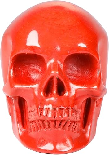 Miniatura 4 de Estatua decorativa de calavera de cristal de obsidiana negra de Halloween de 2.5 pulgadas, estatua de piedra curativa tallada a mano, escultura de