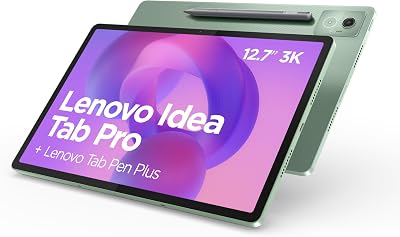Lenovo Idea Tab Pro – Tablet 12.7″ 3K (MediaTek Dimensity 8300, 8 GB RAM, 256 GB UFS 4.0, 144 Hz, Wi-Fi 6E, Bluetooth 5.3, Android 14) Verde – Incluye Pen