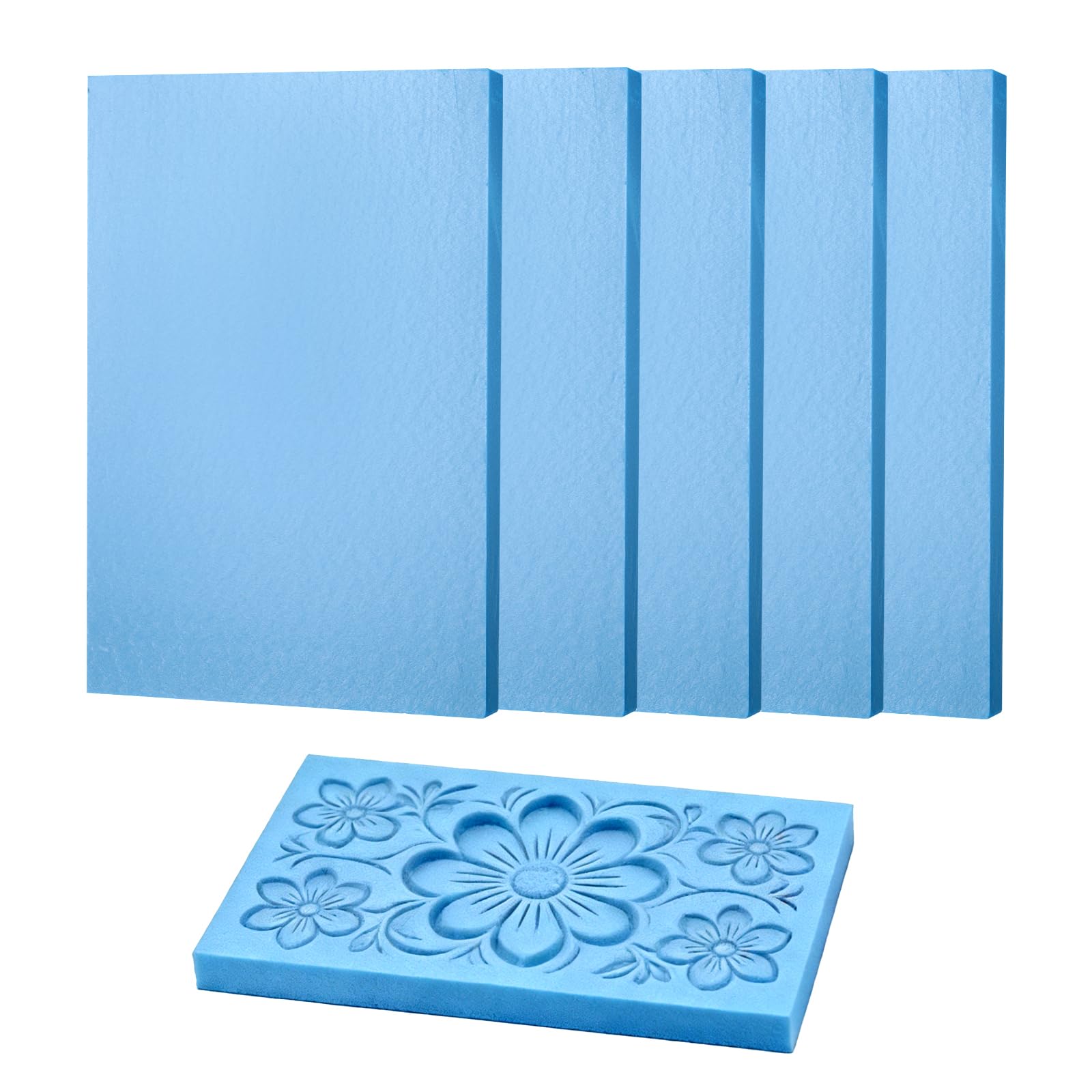 Yimomoyi 5 Pack Foam Board for Crafts, Polystyrene Foam Boards High Density Craft Foam Sheets 20mm Thick Foam Board Rectangle Foamboard for DIY Crafts, Modelling, Sculpture (29x20x2CM)
