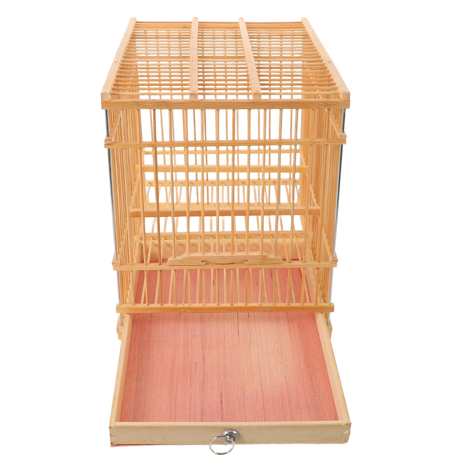 Cage en bambou pour petits perroquets rétro avec son plateau amovible