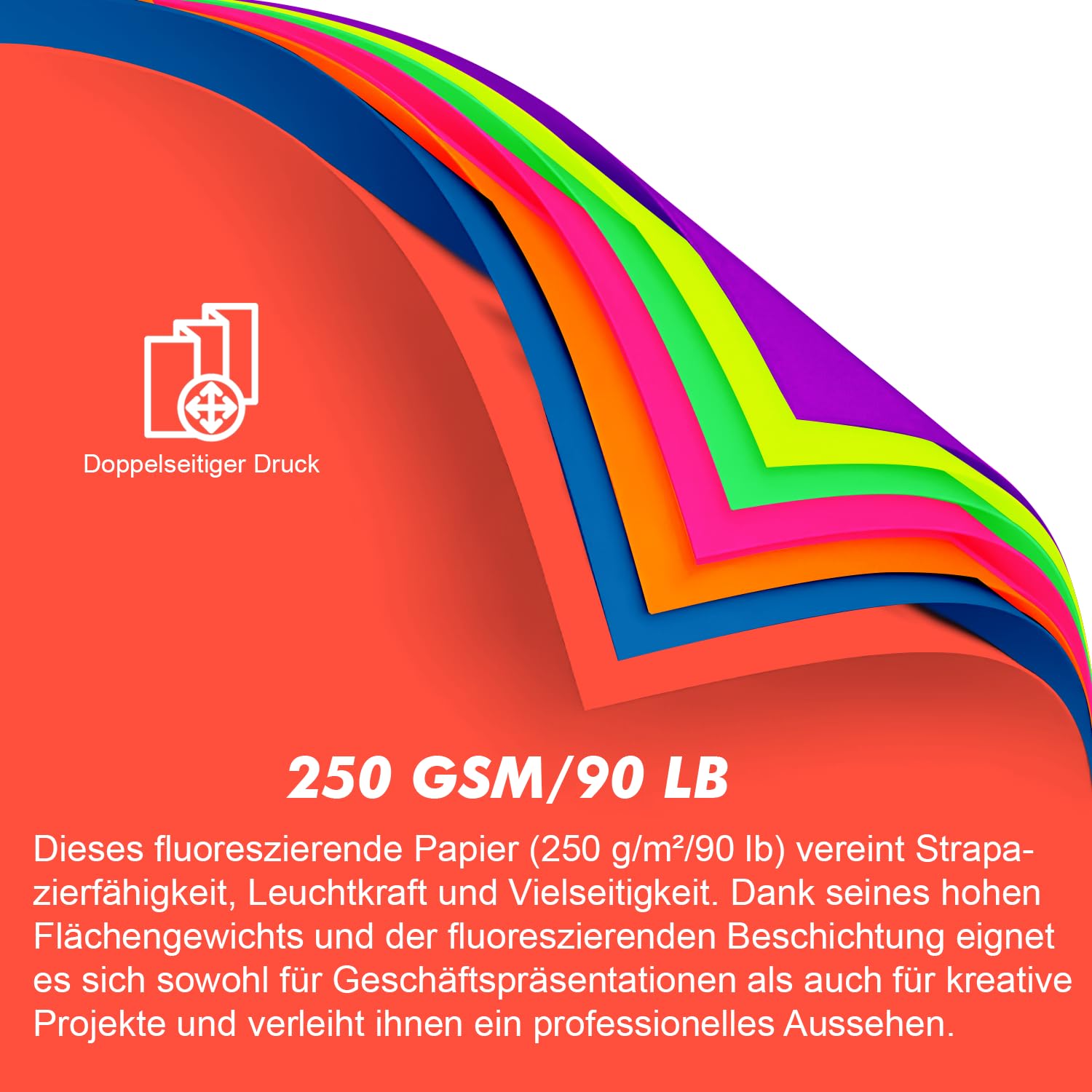 Bunt Karton Papier A3 (42 cm x 29,7 cm), 56 Blatt Neon Indexpapier, 250 g/m Schweres Kartonpapier, 7 Farben Buntes Papier für Schneiden, Schule,Bildung, DIY Handwerk, Kunstprojekte Farbiger, Origami