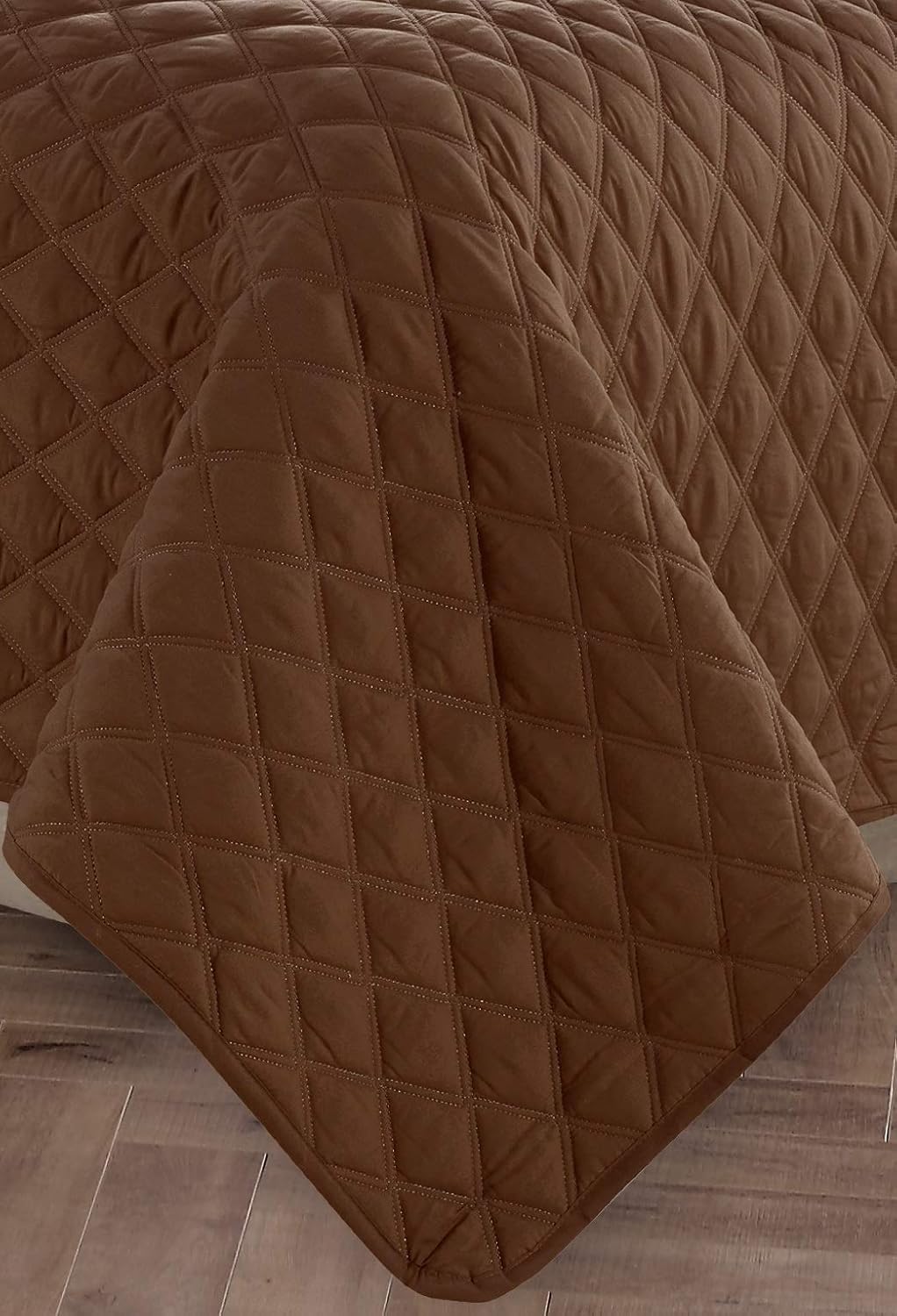 Elegant Comfort Luxury 3-Piece Bedspread Coverlet Diamond Design Quilted Set with Shams - All Season Heavy Weight - Wrinkle & Fade Resistant- King/California King, Sage/Cream