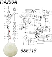 Vista 3 de Tope de parachoques de pistón 886113 compatible con cable Porter RN175 tipo 1 RN175 tipo 2 FN250A