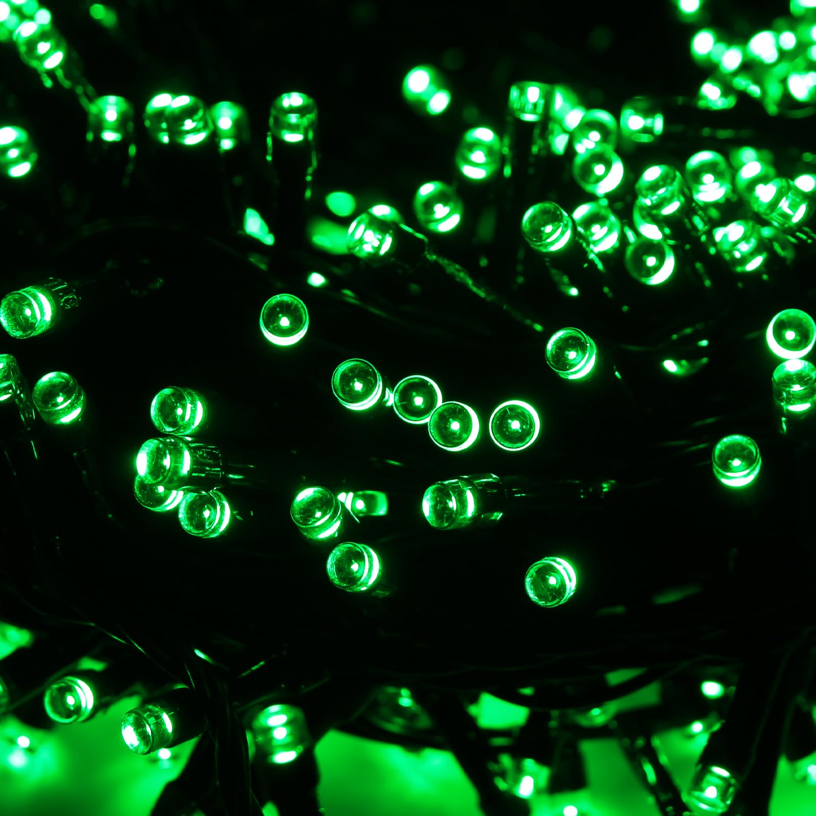 Luci LED Natalizie da Esterno/Interno, 5mm, Cavo Verde, 8 Modalità, Controller 31V con Memoria, IP44 (Verde, 25M 500LED)