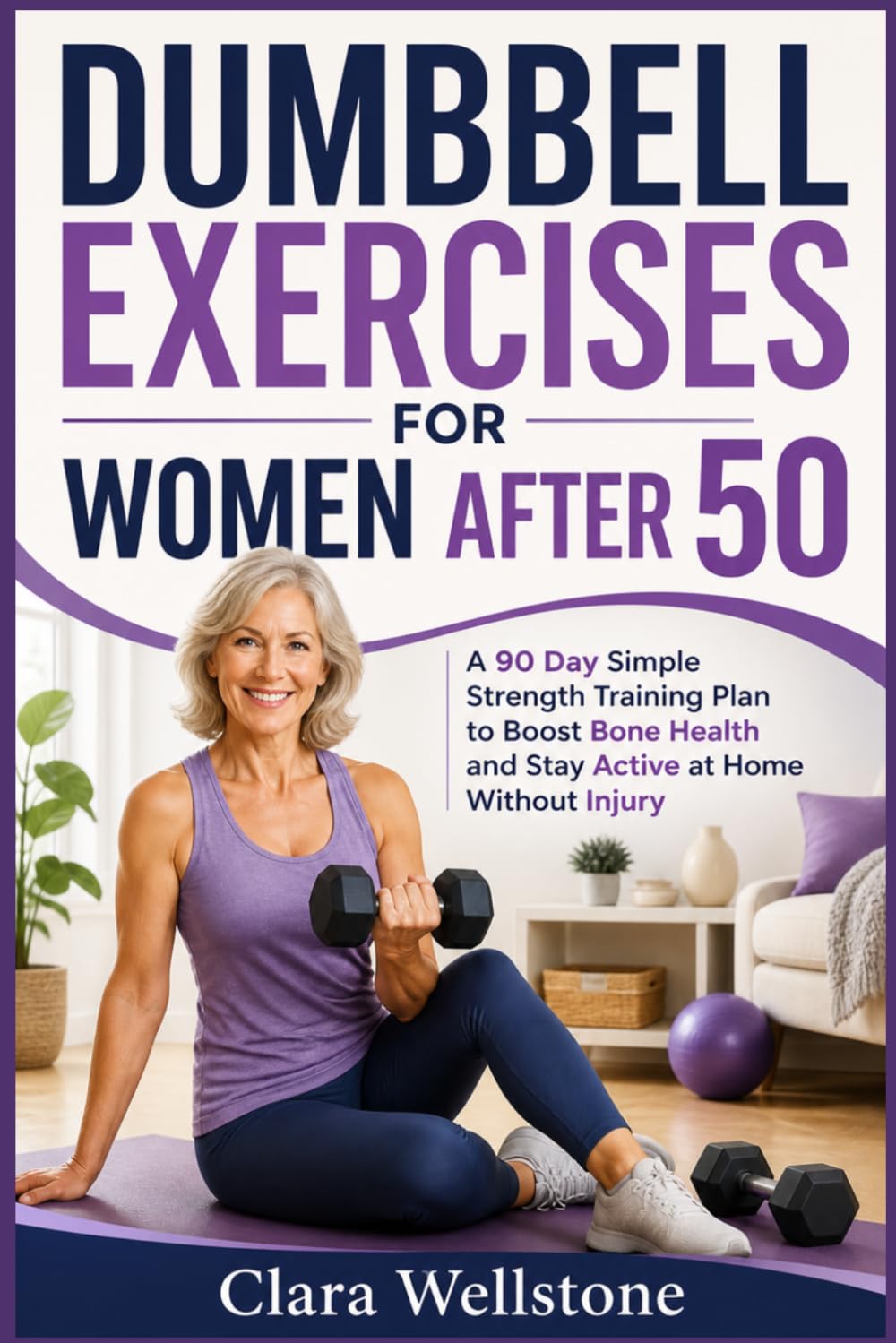 DUMBBELL EXERCISES FOR WOMEN AFTER 50: A 90 Day Simple Strength Training Plan to Boost Bone Health and Stay Active at Home Without Injury