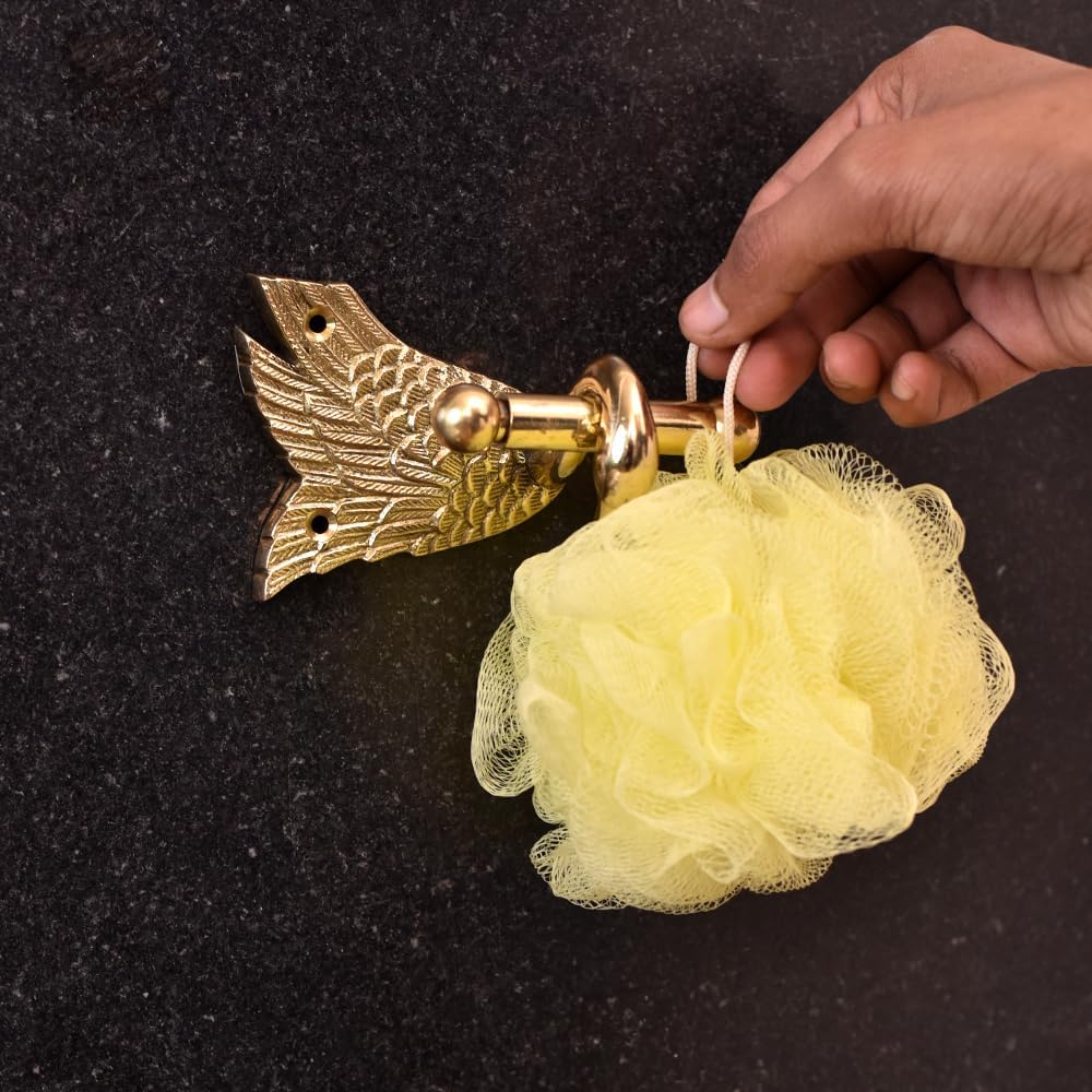 Indian Shelf Brass Wall Hooks- Decorative Wall Hooks- Hooks for Hanging Coats- Gold Hooks- Swan Wall Hooks- Shabby Chic- Key Hooks Holder- Coat Rack Wall Mount- Gold Wall Hooks- Vintage Towel Hook