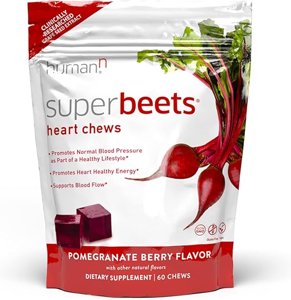 Buy Amazon humanN SuperBeets Heart Chews - Nitric Oxide Production and Blood Pressure Support - Grap&hellip;