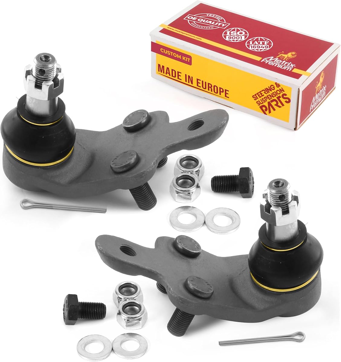 Metrix Premium Chassis Parts - Front Left & Right Lower Ball Joint Kit Fits 2013-2018 Lexus ES300h, 2007-2018 ES350, 07-17 Toyota Camry, 05-18 Avalon, Replacement K500044, K500043, Made in Europe