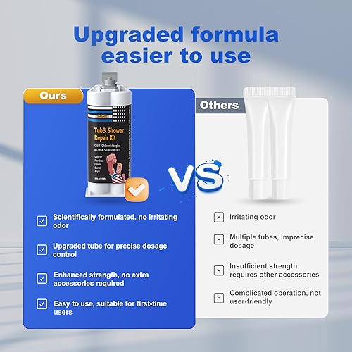Miniatura 3 de Kit de reparación de bañera blanco, excelente para ducha de fibra de vidrio marina, fregadero de porcelana, cerámica, parche de bañera de acrílico,
