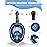 Greatever G2 Full Face Snorkel Mask with Latest Dry Top System,Foldable 180 Degree Panoramic View Snorkeling Mask with Camera Mount,Safe Breathing,Anti-Leak&Anti-Fog