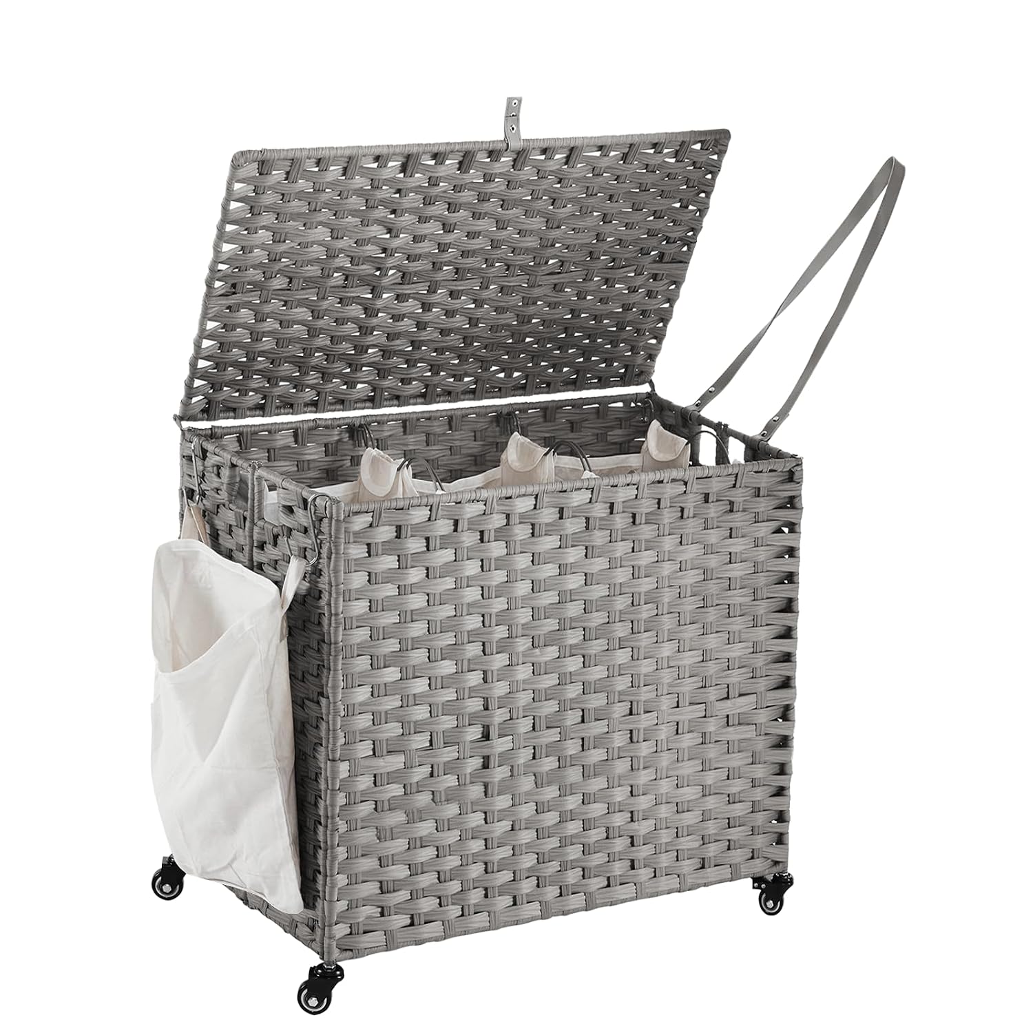 Rolling Laundry Hamper with Wheels, 130L - Image 9