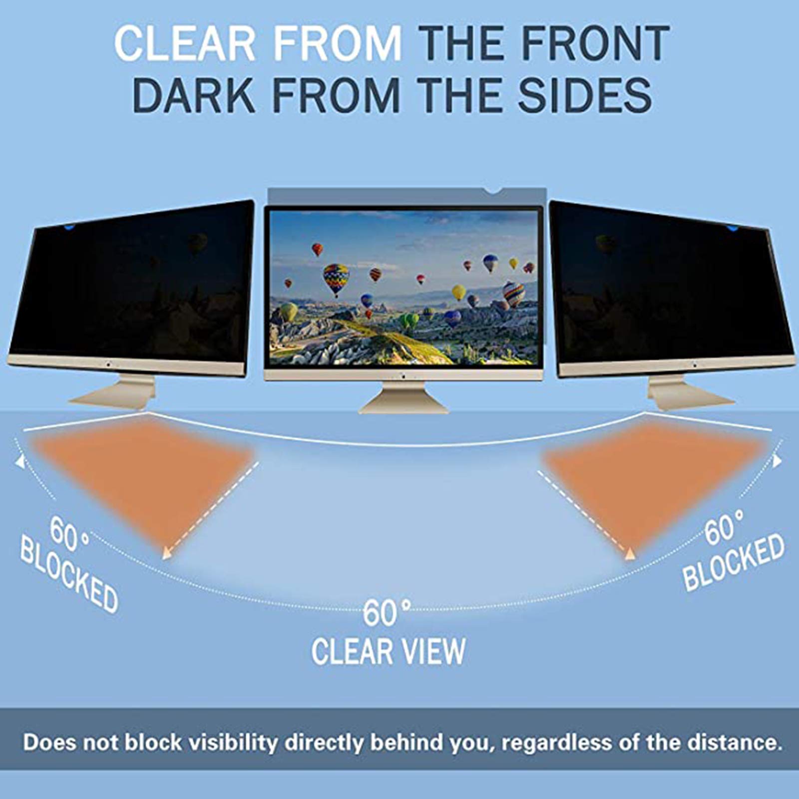 Filtro De Privacidad Y Antideslumbrante De Luz Azul Protector De Pantalla para Monitores De Computadora (Relación De Aspecto 16: 9),19.5"[16:9] (43.2 * 24.1cm)