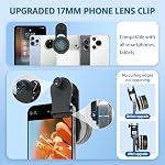 90mm Professional Macro Lens for Smartphone, Macro Lens Kit with Universal Lens Clip, Aluminum Phone Camera Lens Attachment for iPhone 17/16/15/12/11 Samsung & Android Phone