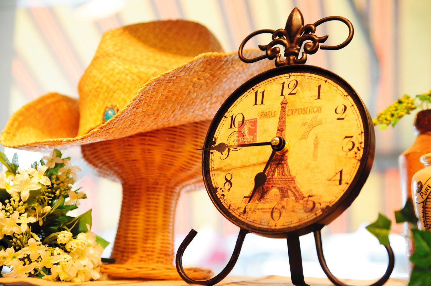 Amazon.co.jp: ハットトリック 置時計 アイアン スタンド クロック