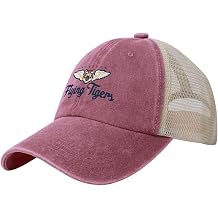 Lakeland Flying Tigers Baseball Cap Sport Vintage Washed Mesh Baseball Cap