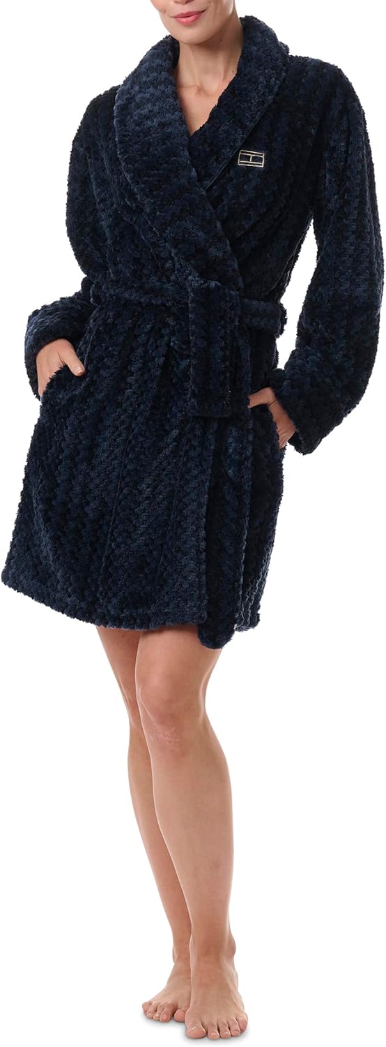 Tommy Hilfiger Women's Long Sleeve Plush Robe