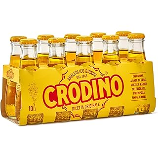 Crodino: non-alcoholic bitter aperitif, produced since 1964 - 10 x 100 ml
