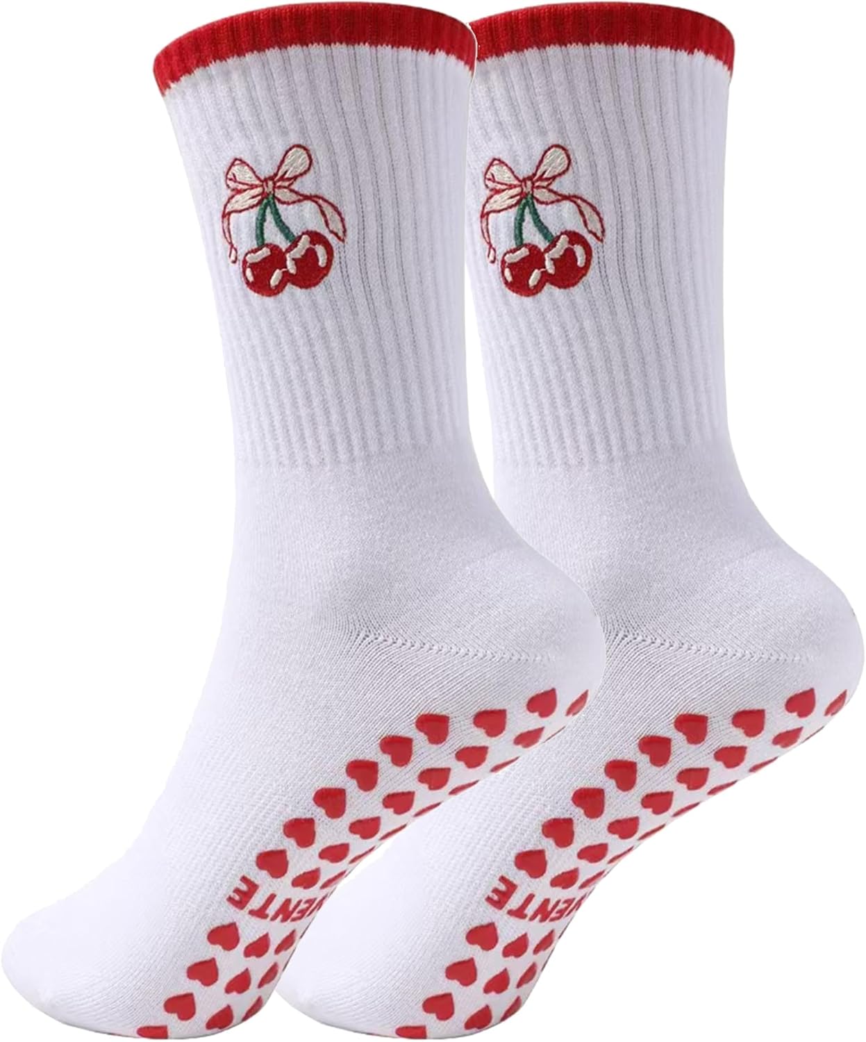 Pilates Socks with Grips for Women,Cute Grippy Barre Ballet Non Slip Yoga Socks for Hospital Workout