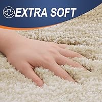 Vista 110 de OLANLY Juego de 2 alfombras de baño de 2 piezas, alfombras de baño de microfibra suave y absorbente y alfombra de inodoro con contorno