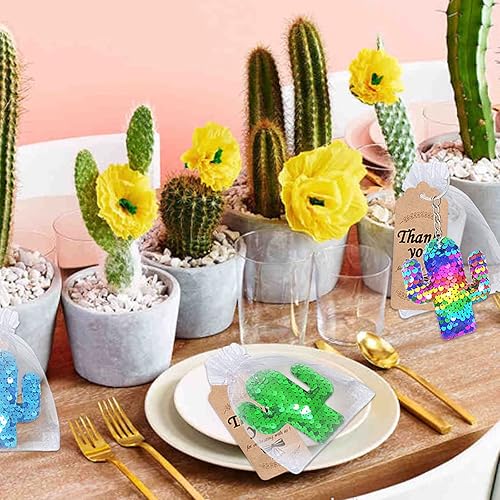 Miniatura 8 de CiciBear Juego de 60 llaveros de lentejuelas de árbol de coco de doble cubierta con 20 llaveros, 20 etiquetas de agradecimiento y 20 bolsas para