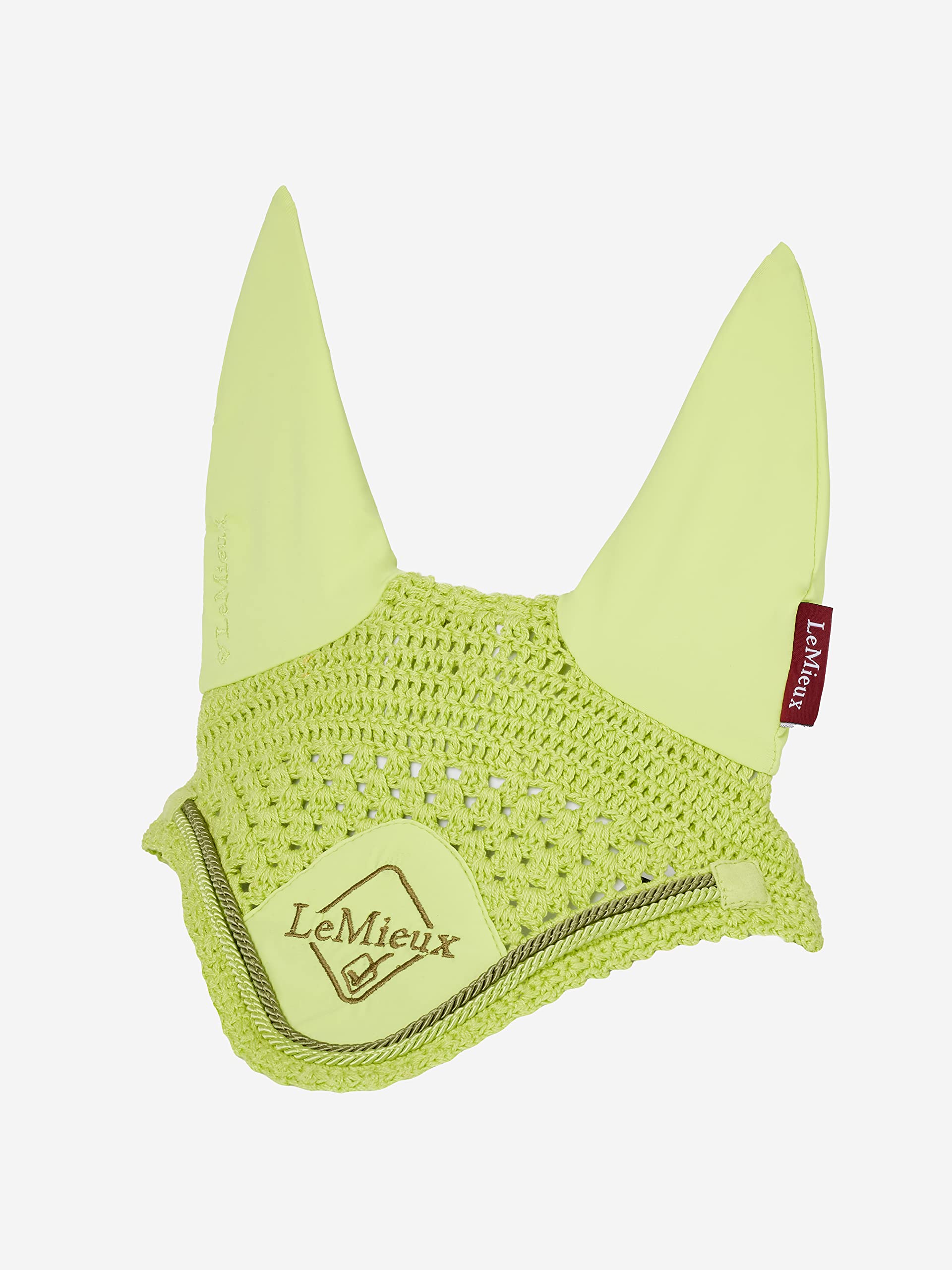 LeMieux Classic Fly Hood in Kiwi with Soft Lycra Ears - Close Knit Crochet - Comfortable Fit Equestrian Mask - Sport Horse Wear - X-Large โ image 1