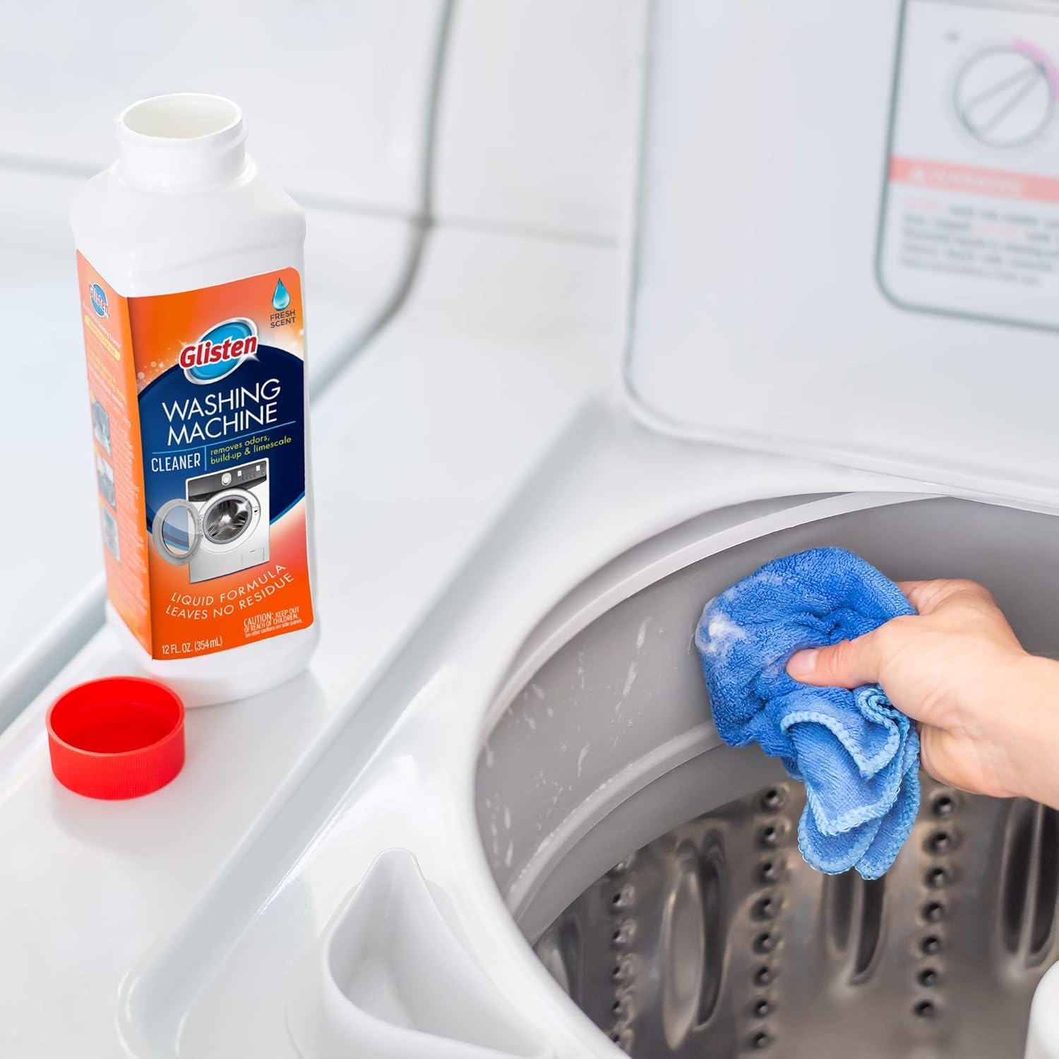 Glisten Washer Magic Machine Cleaner, Remove Odors and Buildup, Cleans Front Load & Top Load Washers, Safer Choice Winner, Pack of 2, 24 Ounce : Health & Household