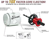 Vista 8 de Disston QUICKCORE - Juego de 13 piezas - sierras de agujero de 3/4", 7/8", 1 1/8", 1-3/8", 1-1/2", 1-3/4", 2", 2 1/8" y 2-1/2" y eje de cambio
