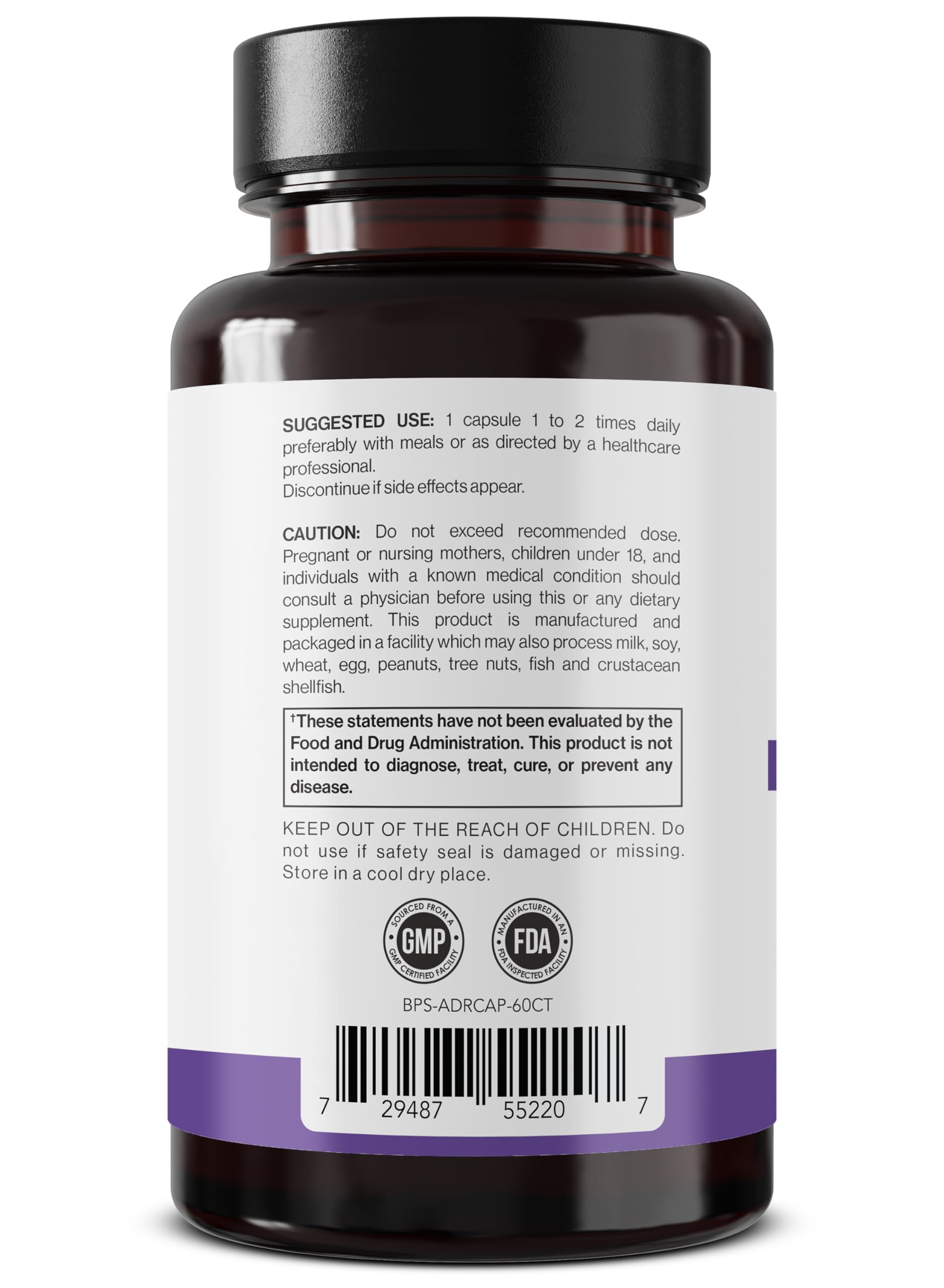 Better Place Supplements Adrenal Health & Support - 60 Capsules | Non-GMO Formula with L-Tyrosine & 200mg Ashwagandha | Supports Energy, Focus, Fatigue Relief (1) — Amazon image 8